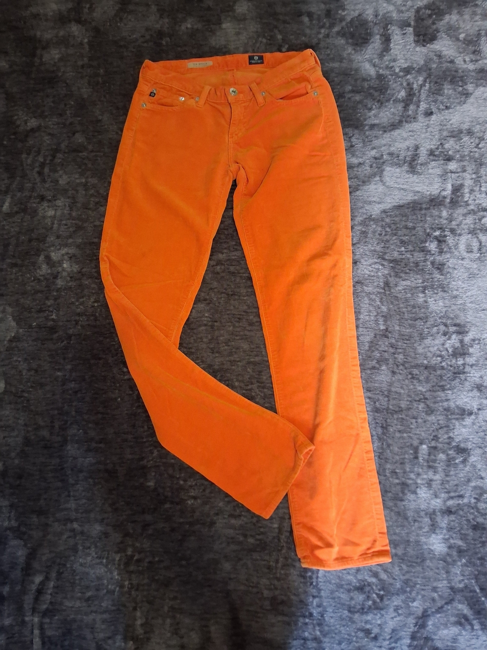 AG Adriano Goldschmied "The Stevie" Slim Straight Corduroy Pants Orange women 25